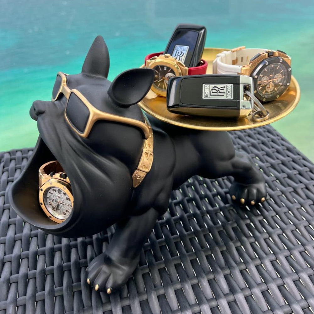 Bulldog Resin Tray for Keys and Snacks – Stylish and Functional Home Decor 5