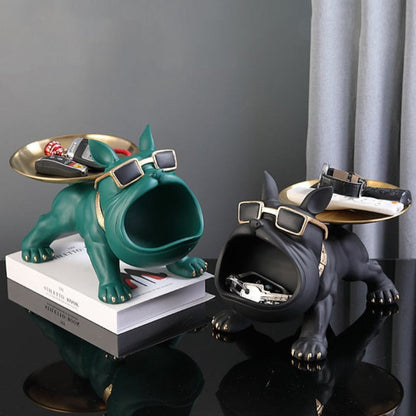 Bulldog Resin Tray for Keys and Snacks – Stylish and Functional Home Decor 2