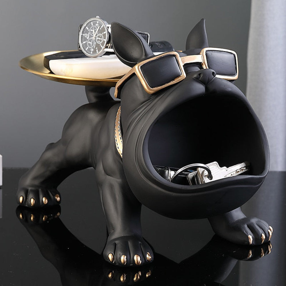 Bulldog Resin Tray for Keys and Snacks – Stylish and Functional Home Decor 6