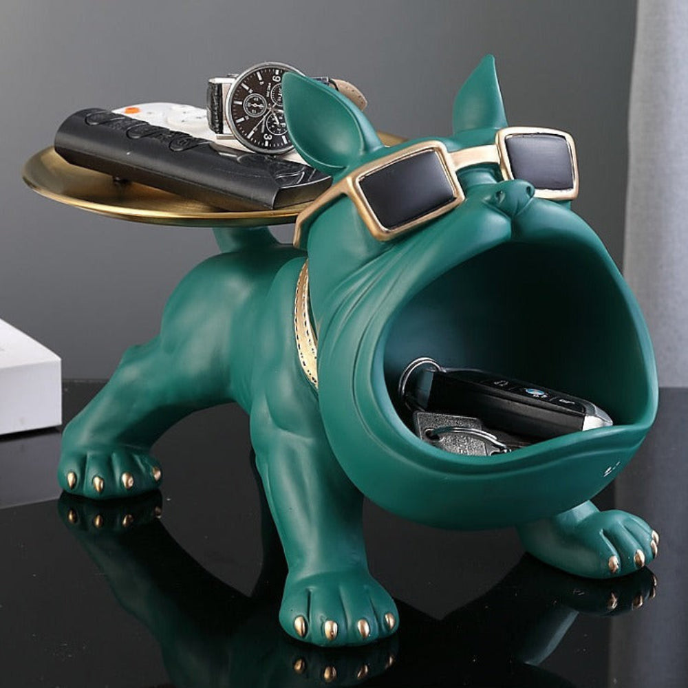 Bulldog Resin Tray for Keys and Snacks – Stylish and Functional Home Decor 8