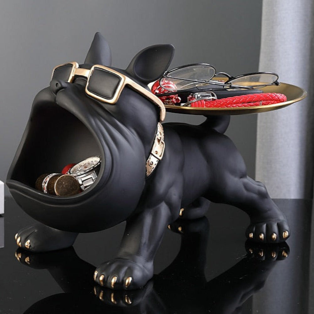 Bulldog Resin Tray for Keys and Snacks – Stylish and Functional Home Decor 9
