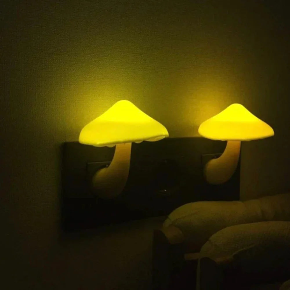 LED Mushroom Night Light with Automatic Sensor – Compact and Portable Home Decor 3