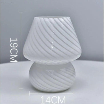Retro Glass Mushroom Lamp for Cozy Ambient Lighting – Vintage Design for Tables and Nightstands 6