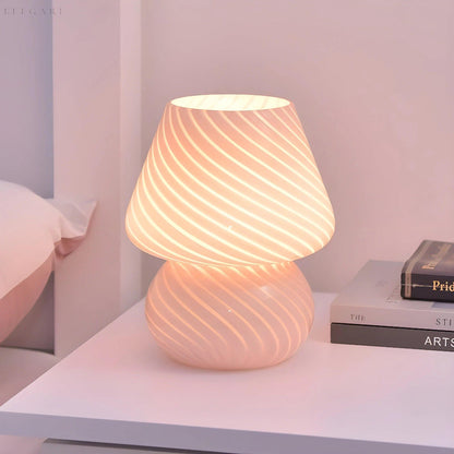 Retro Glass Mushroom Lamp for Cozy Ambient Lighting – Vintage Design for Tables and Nightstands 9