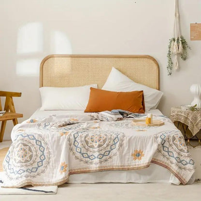 Lightweight Cotton Mandala Throw Blanket – Boho Style Decorative Blanket for Home and Outdoor Use 8