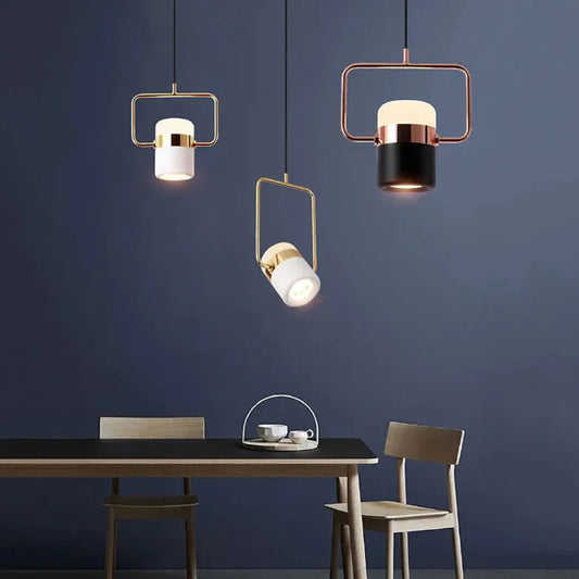 Scandinavian Pendant Light with Metal and Glass Design – Adjustable Height for Modern Interiors 1