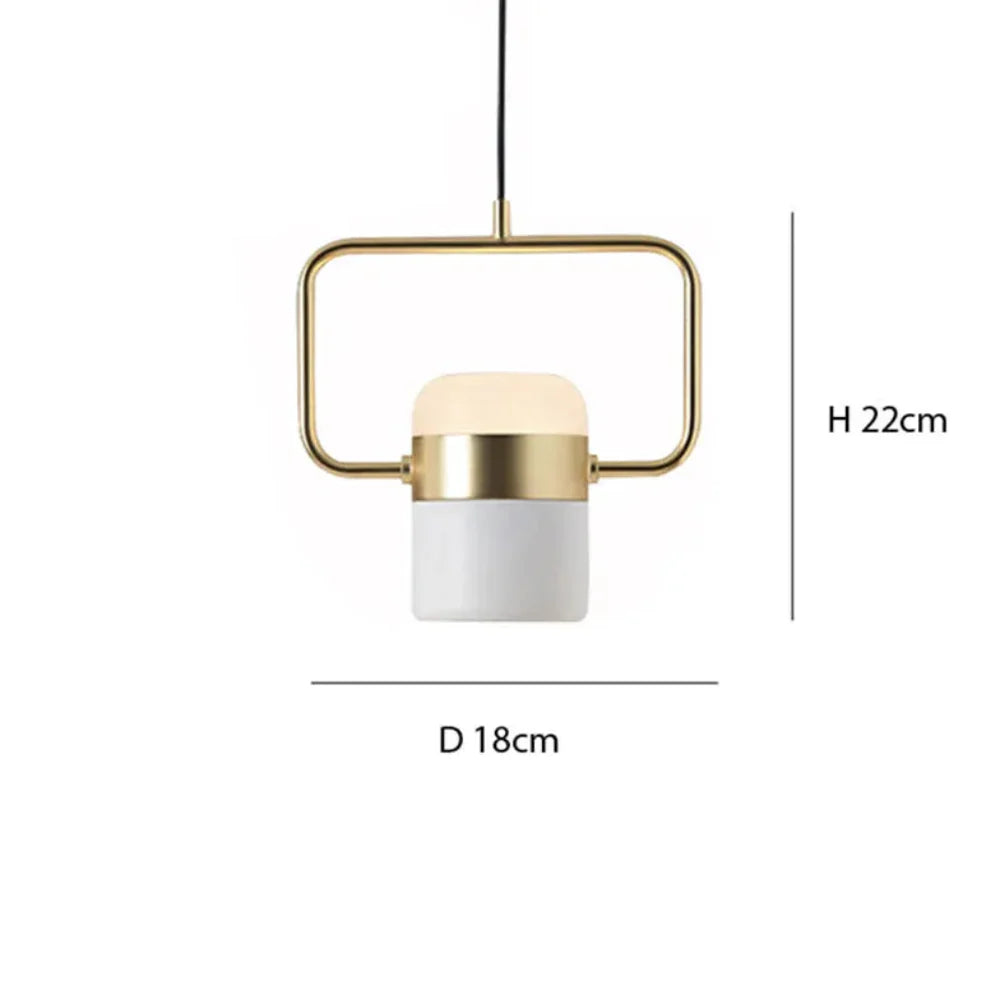 Scandinavian Pendant Light with Metal and Glass Design – Adjustable Height for Modern Interiors 11
