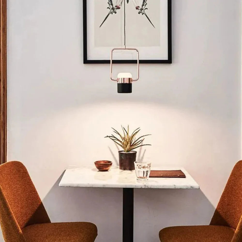 Scandinavian Pendant Light with Metal and Glass Design – Adjustable Height for Modern Interiors 2