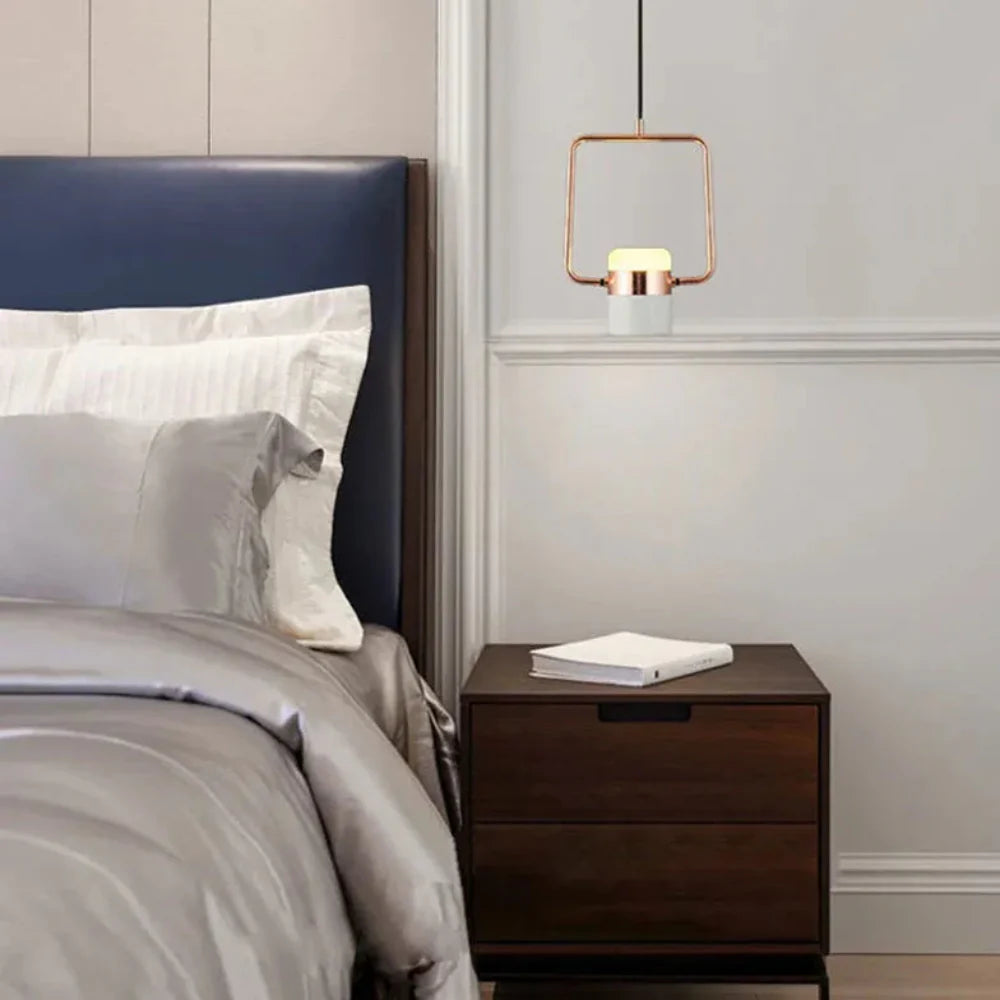 Scandinavian Pendant Light with Metal and Glass Design – Adjustable Height for Modern Interiors 3