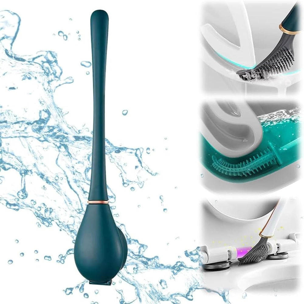 Flexible Antibacterial Toilet Brush with Holder – Modern Silicone Design for Effective Cleaning 3
