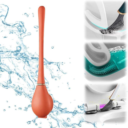 Flexible Antibacterial Toilet Brush with Holder – Modern Silicone Design for Effective Cleaning 1