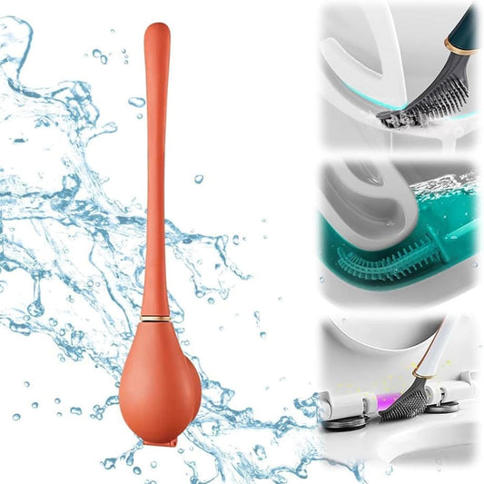 Flexible Antibacterial Toilet Brush with Holder – Modern Silicone Design for Effective Cleaning 1