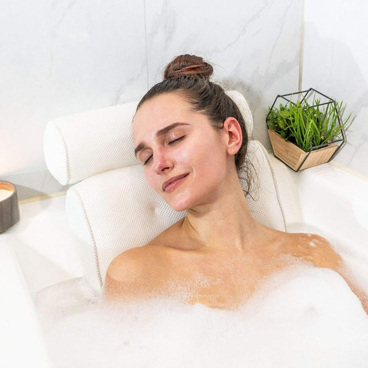 Ergonomic Bath Pillow with Neck and Shoulder Support – Soft Foam and Air-Mesh Design 1
