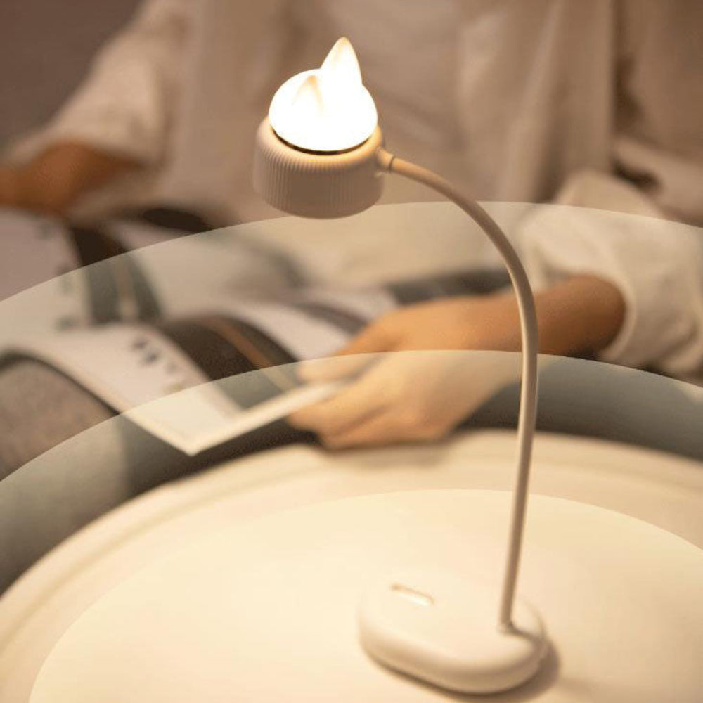 Trendy LED Table Lamp with Cat Ear Design – Rechargeable and Touch Control 1