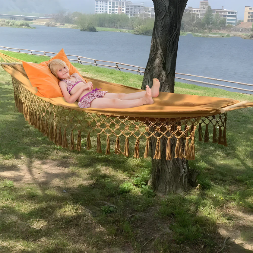 Neora Swing Hammock - Durable Cotton-Polyester Blend, Indoor/Outdoor Use, Easy Setup 2