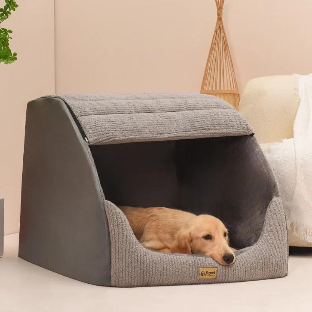 Cozy Enclosed Winter Pet Bed for Medium to Large Dogs and Cats – Soft Plush with Removable Washable Cover 3