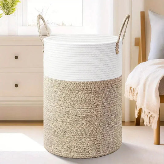 Foldable Cotton Storage Basket for Laundry and Toys – Stylish and Versatile Organization Solution 1