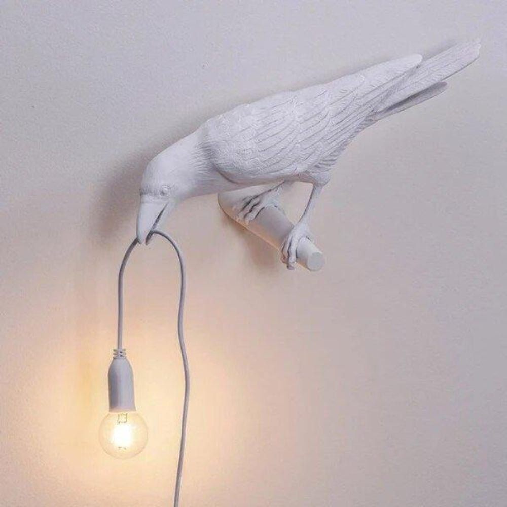 Decorative Black Raven Table Lamp with Warm LED Light – Gothic Minimalist Design 5