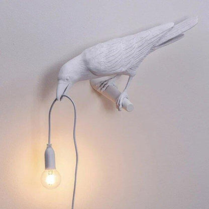 Decorative Black Raven Table Lamp with Warm LED Light – Gothic Minimalist Design 5