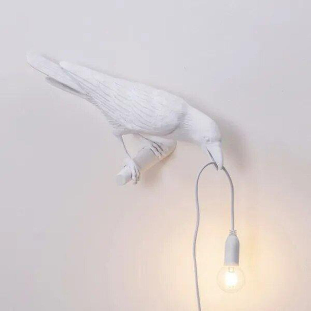 Decorative Black Raven Table Lamp with Warm LED Light – Gothic Minimalist Design 9