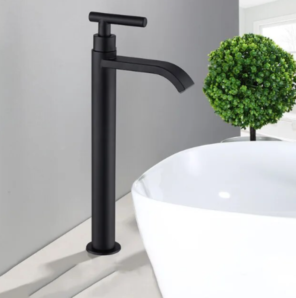 Modern Matte Black Cold Water Faucet for Sink – Minimalist Design with Durable Stainless Steel Construction 13