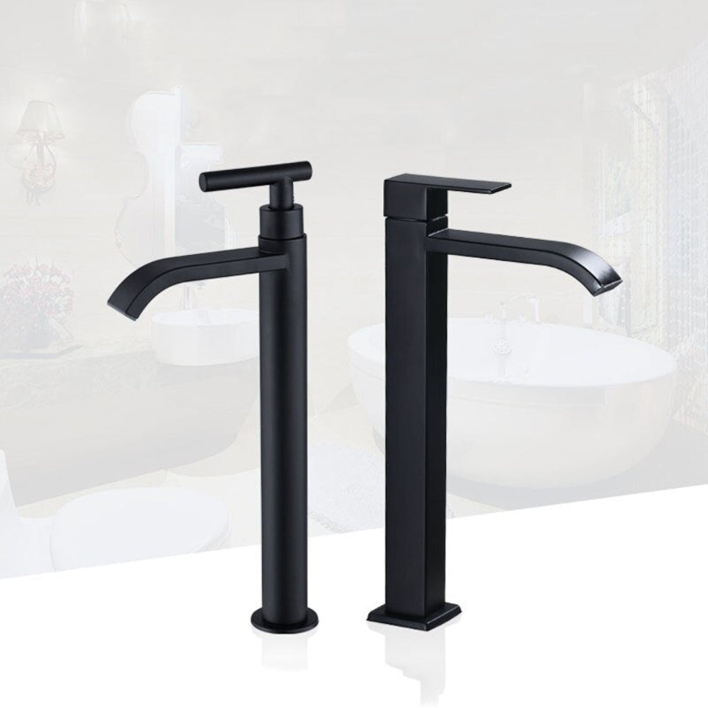Modern Matte Black Cold Water Faucet for Sink – Minimalist Design with Durable Stainless Steel Construction 4