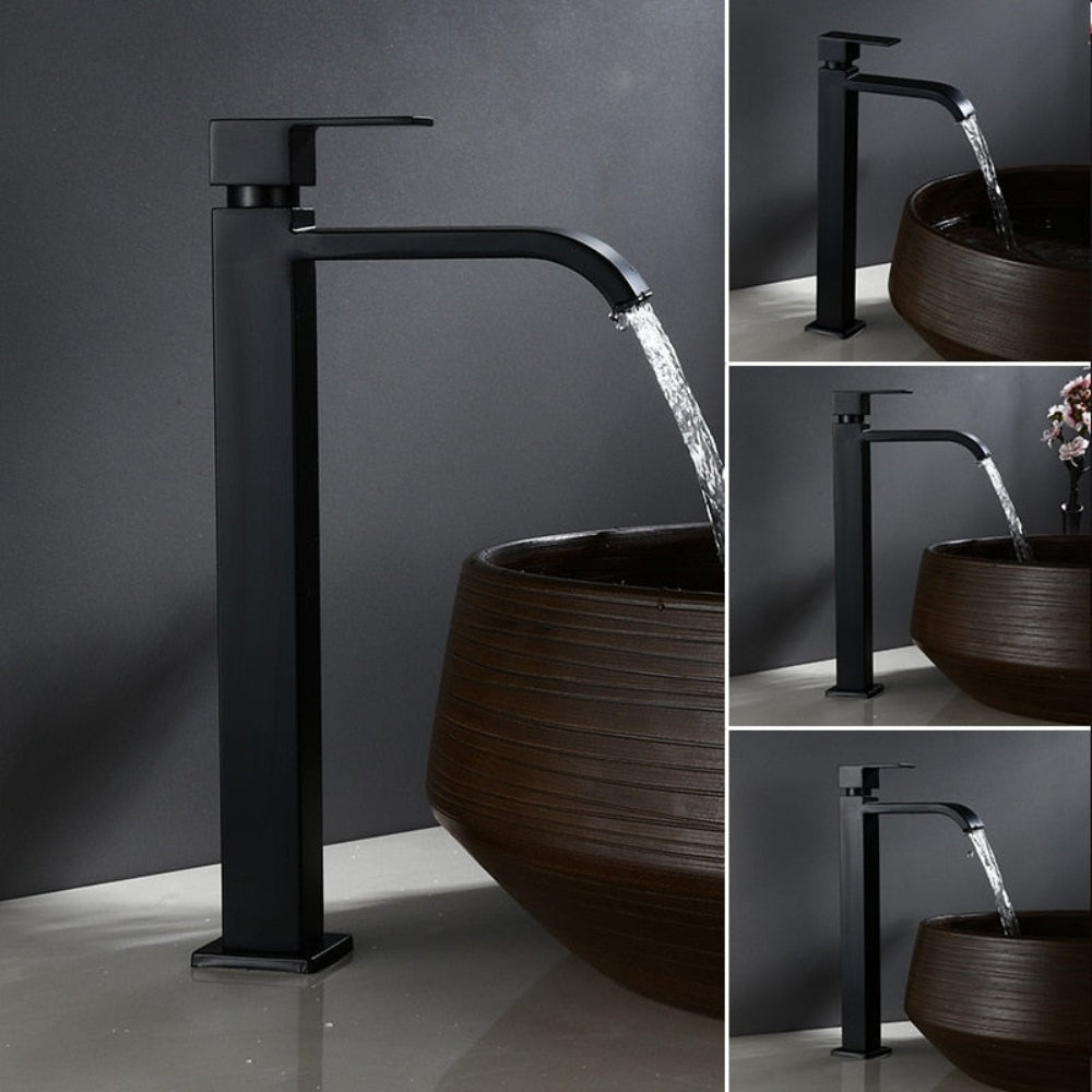 Modern Matte Black Cold Water Faucet for Sink – Minimalist Design with Durable Stainless Steel Construction 8