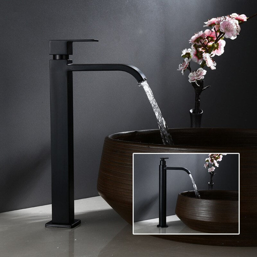 Modern Matte Black Cold Water Faucet for Sink – Minimalist Design with Durable Stainless Steel Construction 9