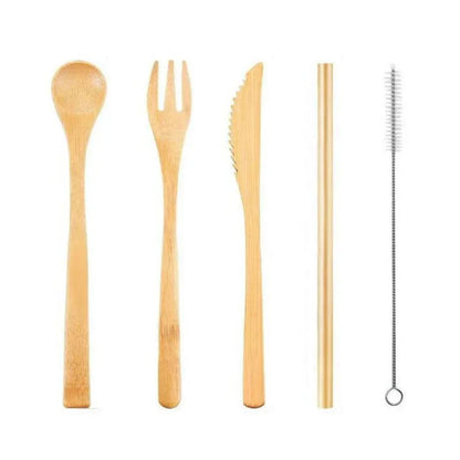Eco-Friendly Bamboo Utensil Set for Travel – Reusable Cutlery with Storage Pouch 6