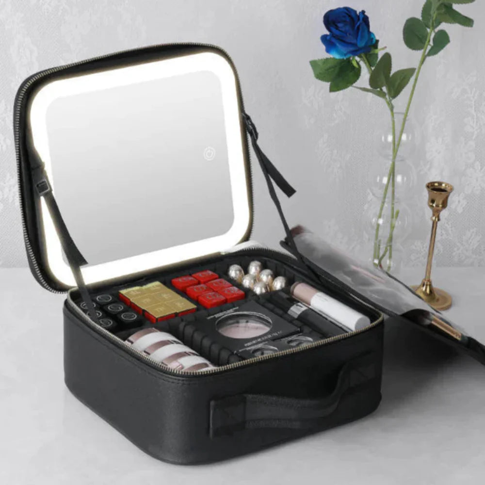 Stylish Waterproof Makeup Bag with Multiple Pockets – Compact Cosmetic Organizer 2