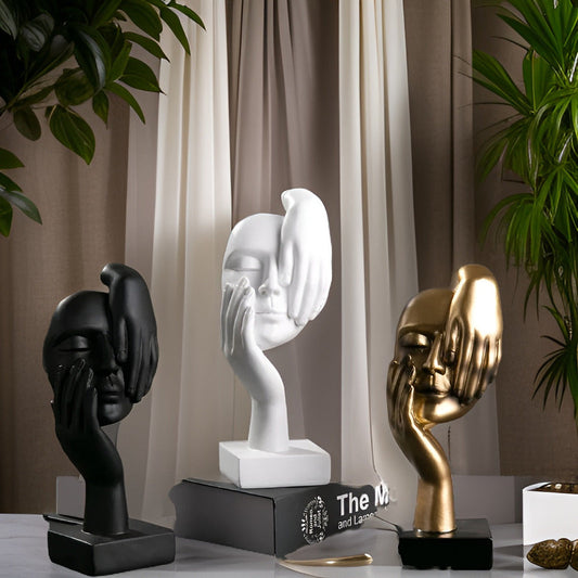 Abstract Resin Sculpture – Minimalist Nordic Design for Home and Office Décor 1