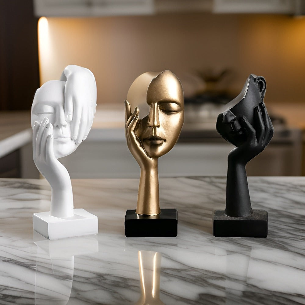 Abstract Resin Sculpture – Minimalist Nordic Design for Home and Office Décor 3
