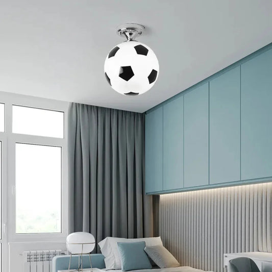 Football-Inspired LED Ceiling Light for Kids' Rooms – Stylish and Playful Design 1