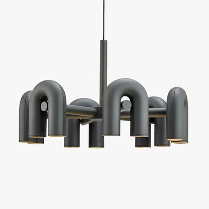 Scandinavian U-Shaped Pendant Light with Adjustable Suspension – Warm White LED Lighting 8