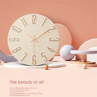 Minimalist Wall Clock with 3D Design – Silent Quartz Movement for Modern Interiors 4