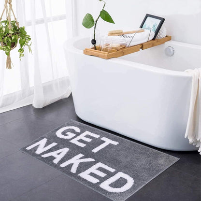 Soft Tufted Bath Mat with Get Naked Design – Absorbent and Stylish Indoor Rug 2