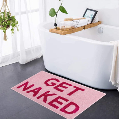 Soft Tufted Bath Mat with Get Naked Design – Absorbent and Stylish Indoor Rug 4