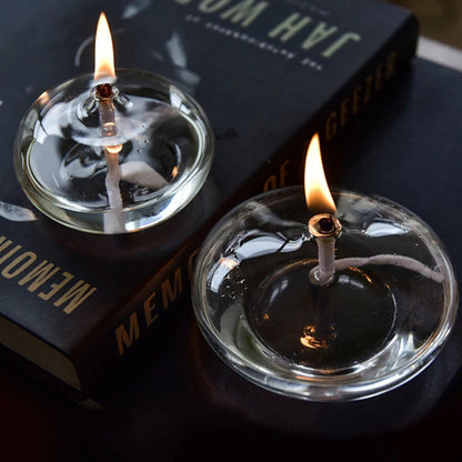 Refillable Glass Oil Lamp - Minimalist Design for Indoor and Outdoor Use 8