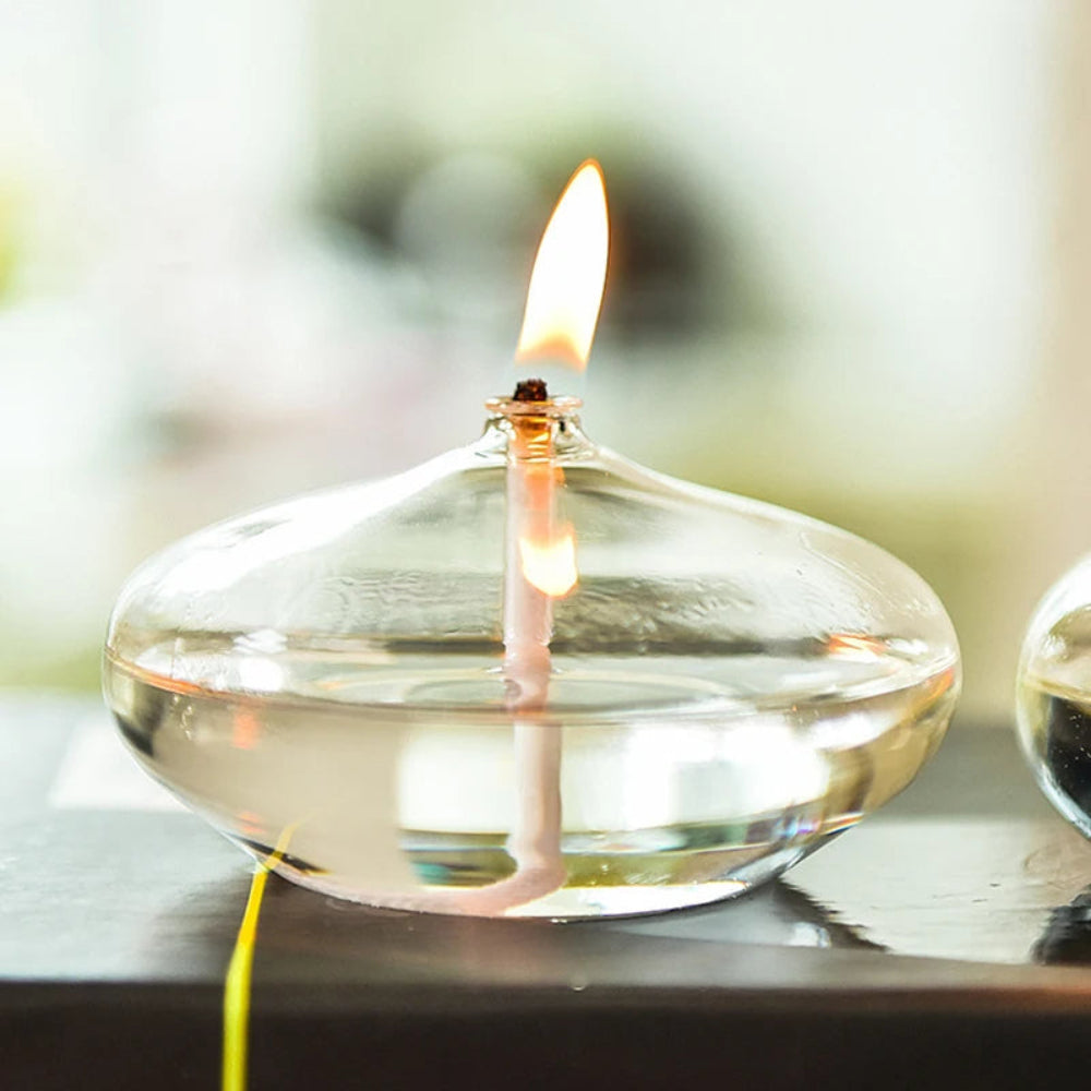 Refillable Glass Oil Lamp - Minimalist Design for Indoor and Outdoor Use 5