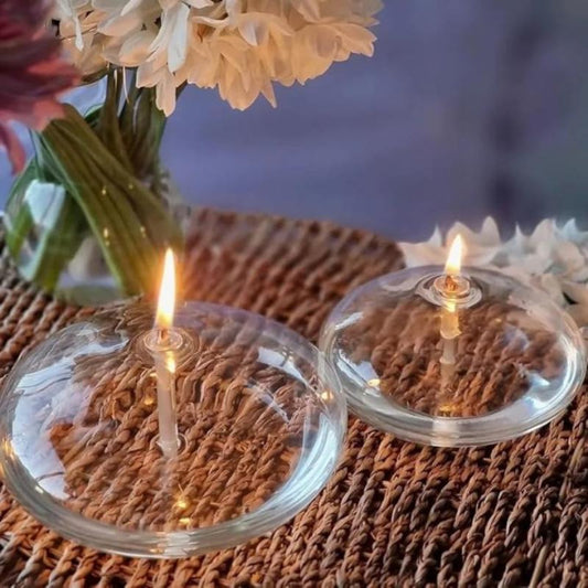 Refillable Glass Oil Lamp - Minimalist Design for Indoor and Outdoor Use 1