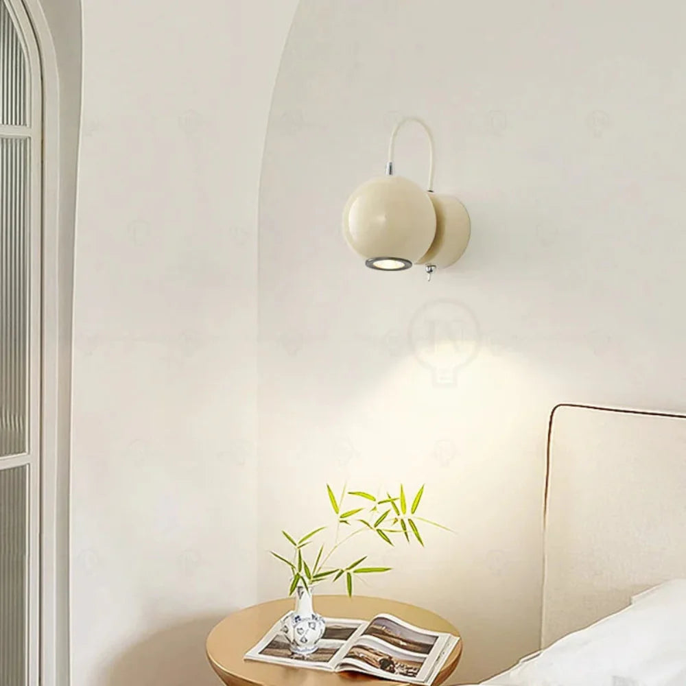Modern Wall Light Sconce with Elegant Sphere Design and LED Bulb – Ideal for Bedroom, Living Room, or Hallway 2