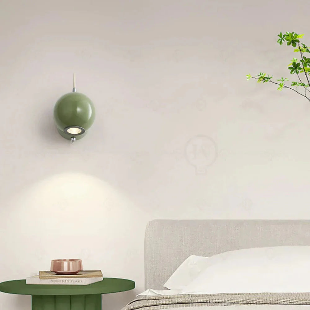 Modern Wall Light Sconce with Elegant Sphere Design and LED Bulb – Ideal for Bedroom, Living Room, or Hallway 3