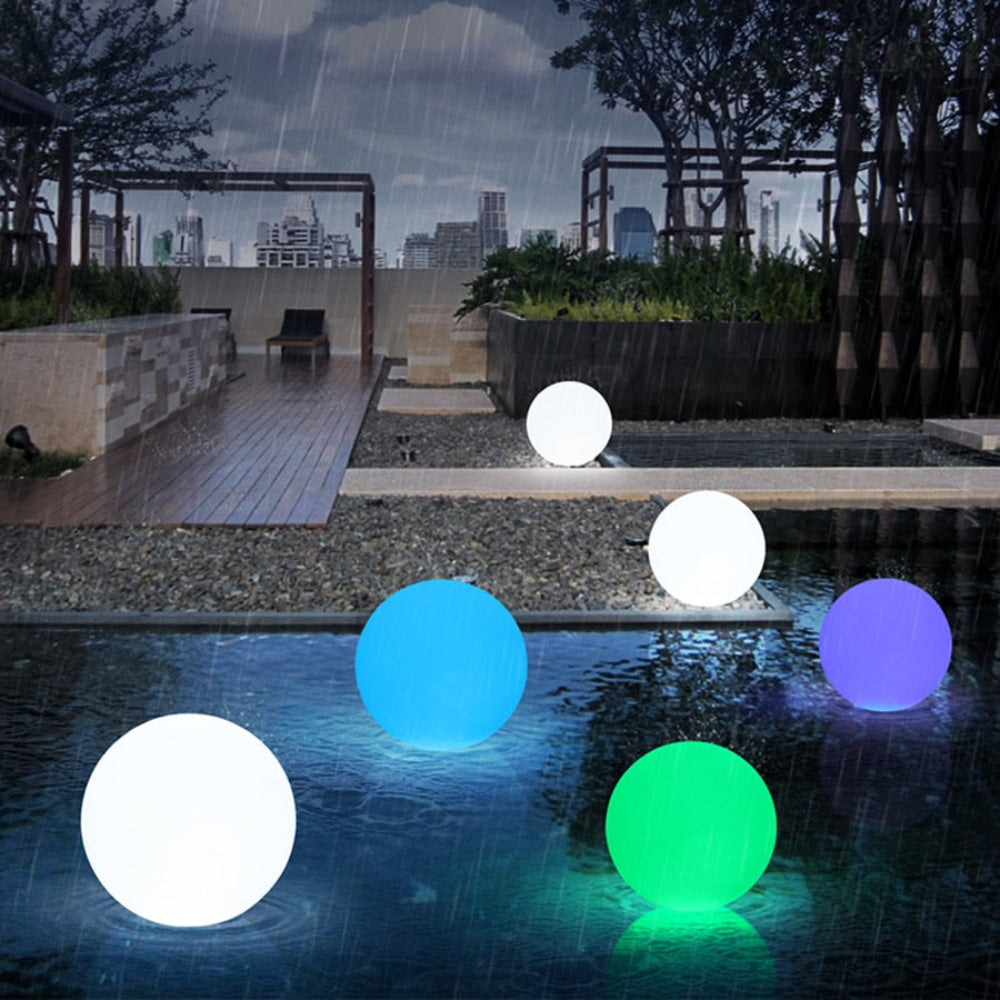 Waterproof RGB LED Garden and Pool Orb Light with Remote Control – Rechargeable Outdoor Decorative Light 3