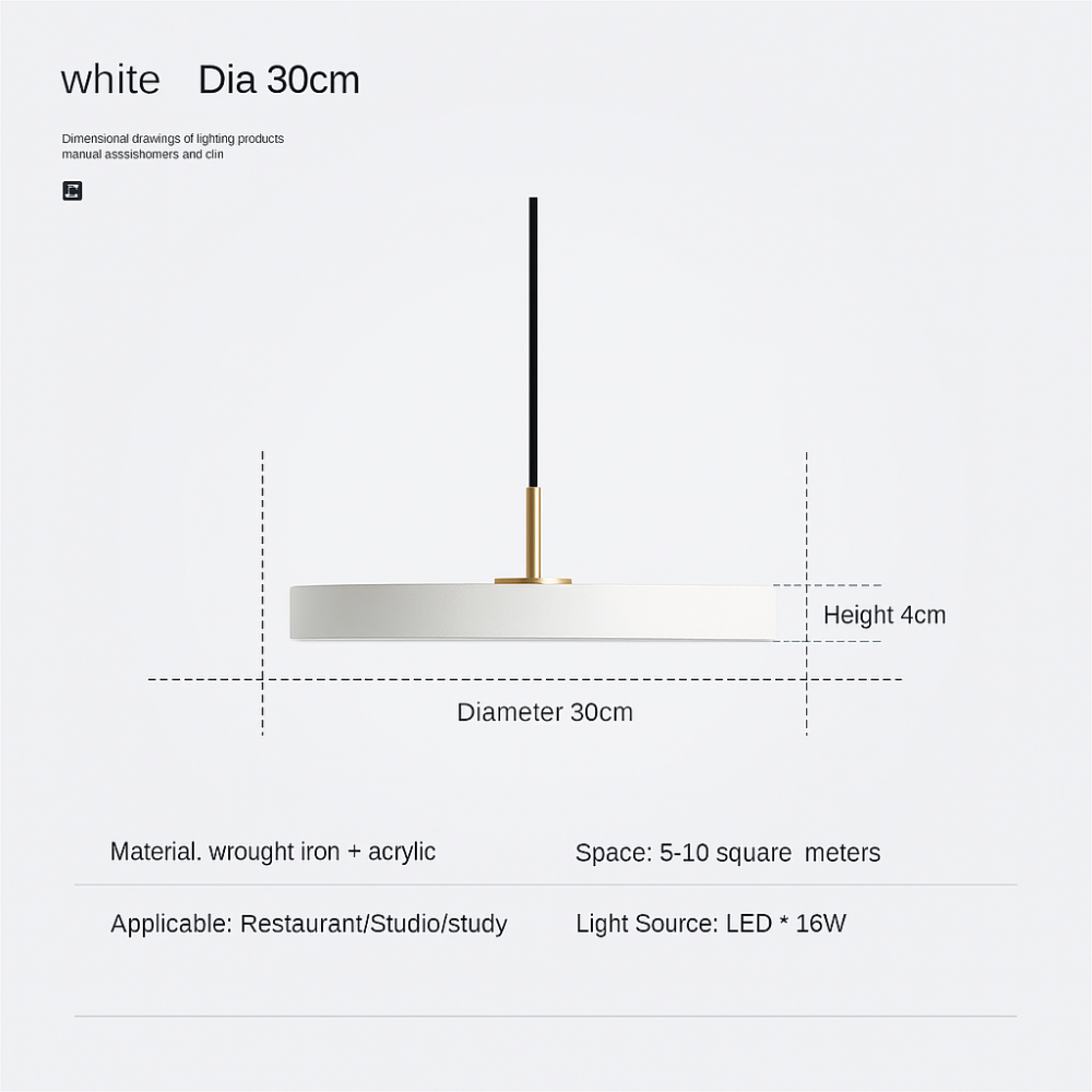 Modern Circular LED Pendant Light with Adjustable Height – Energy Efficient Lighting for Home and Office 7