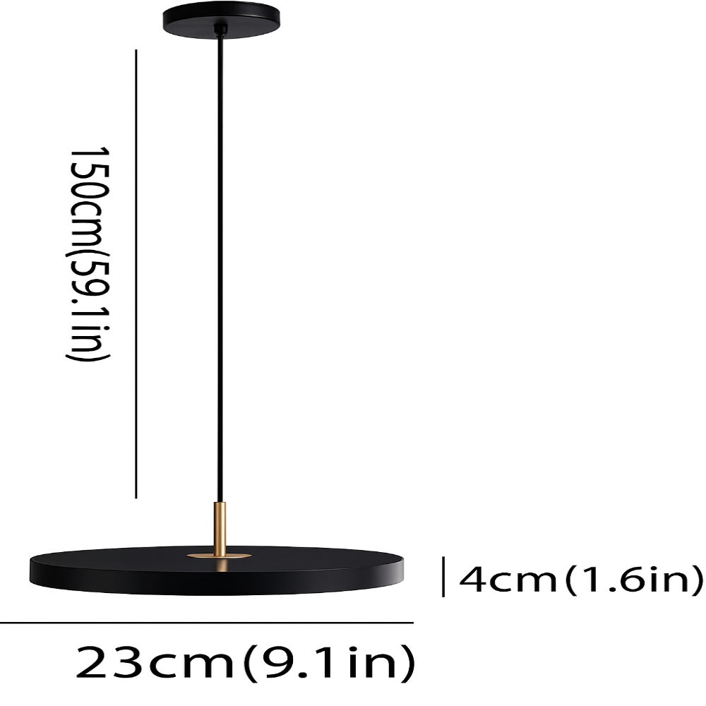 Modern Circular LED Pendant Light with Adjustable Height – Energy Efficient Lighting for Home and Office 8