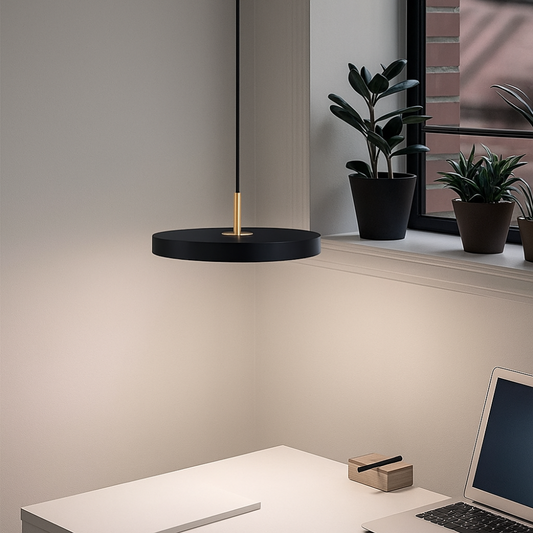 Modern Circular LED Pendant Light with Adjustable Height – Energy Efficient Lighting for Home and Office 1