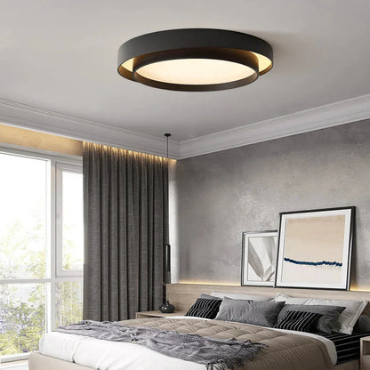 Modern LED Ceiling Light with Double Ring Design – Energy Efficient Flush Mount Fixture 1