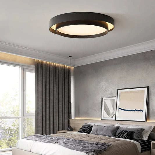Modern LED Ceiling Light with Double Ring Design – Energy Efficient Flush Mount Fixture 1