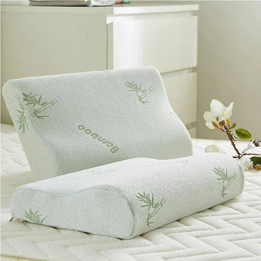 Orthopedic Memory Foam Pillow with Bamboo Cover – Ergonomic Support for All Sleep Positions 1
