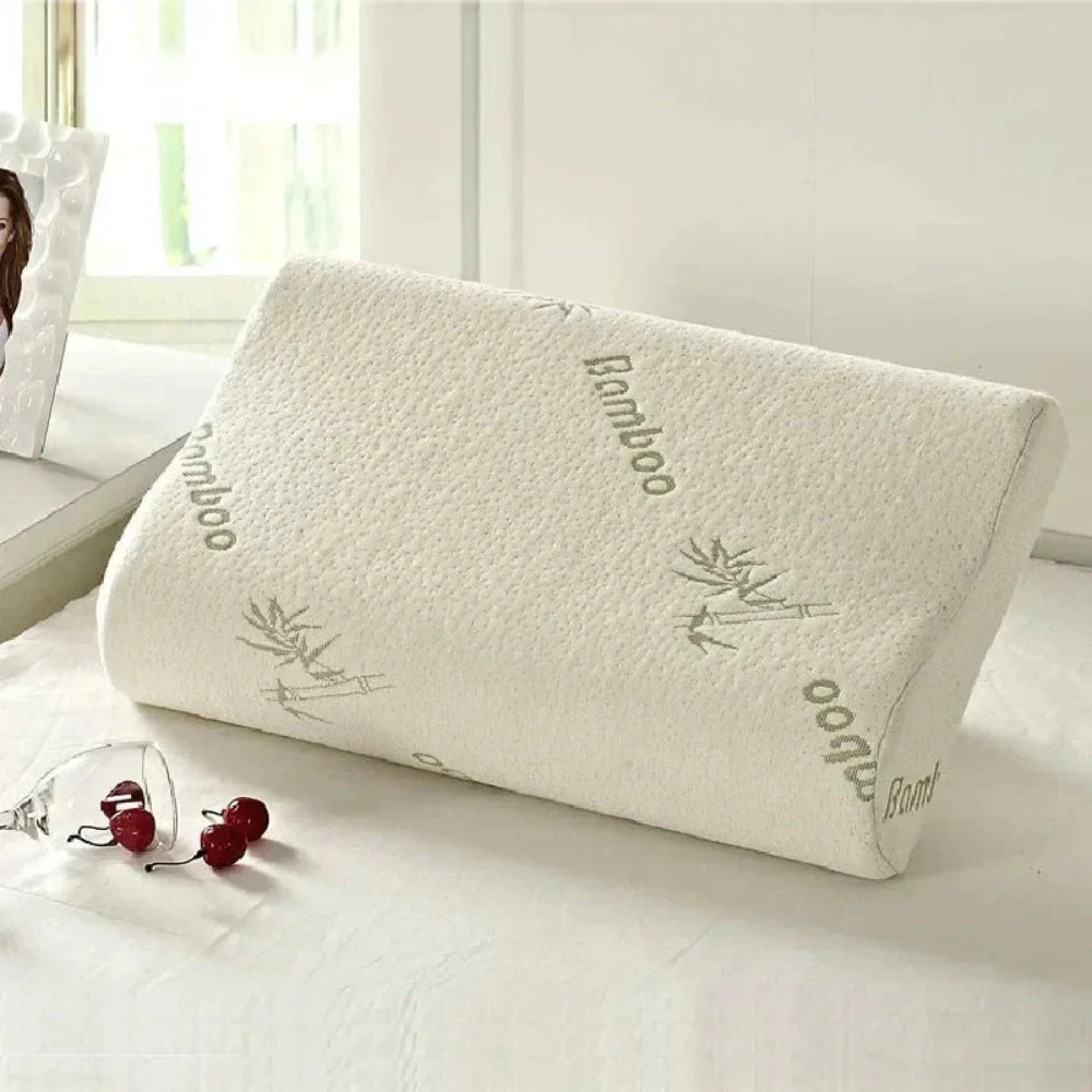 Orthopedic Memory Foam Pillow with Bamboo Cover – Ergonomic Support for All Sleep Positions 3